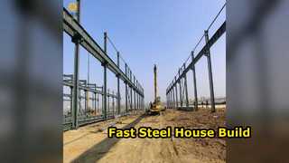 Prefab Steel House Galvanized Frame Fast Build